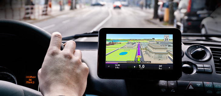 GPS navigace v autě